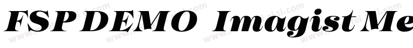 FSP DEMO   Imagist Medium Regular字体转换